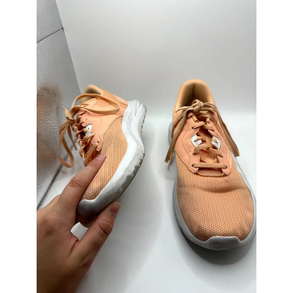 Reebok Energen Lux 100074553 Womens 9 Sneaker Peach Mesh Lace Up Running Shoes